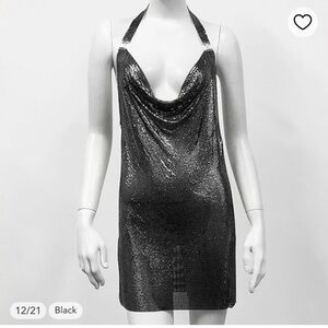 Black Metallic Party Dress